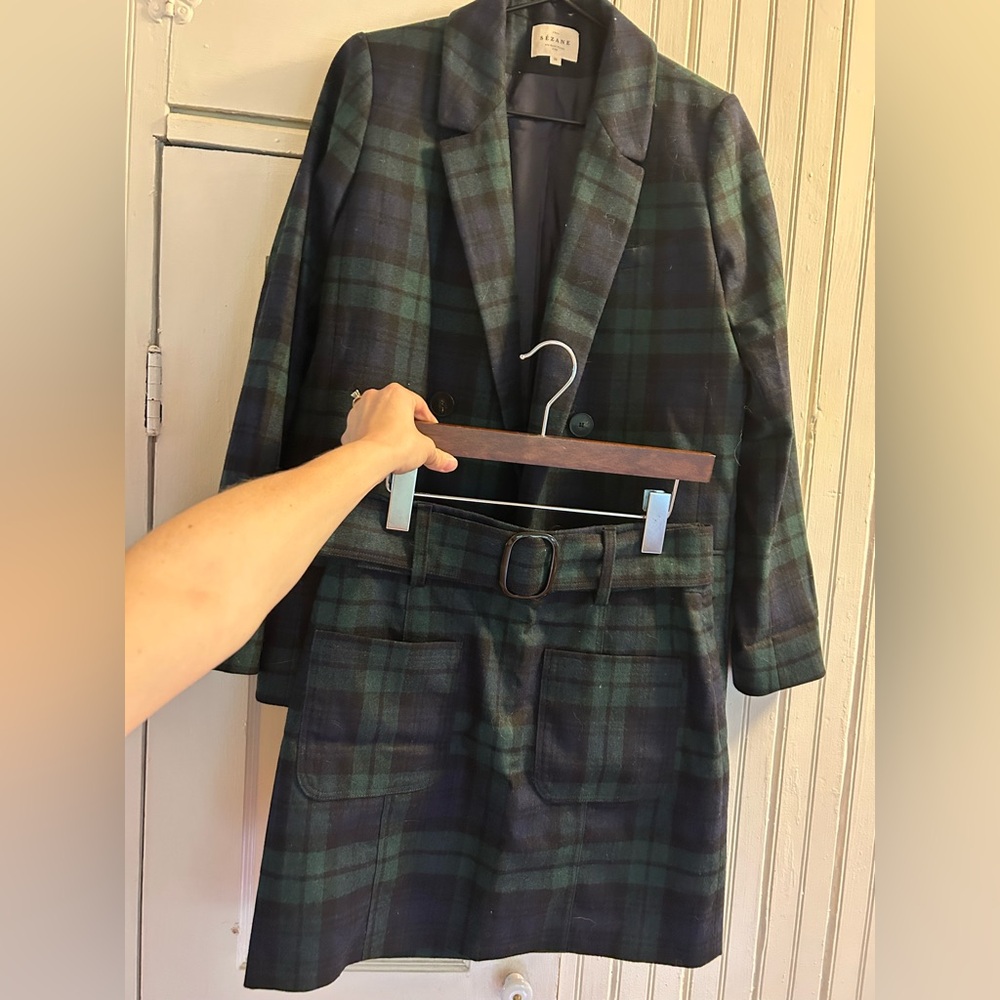 Sézane skirt and blazer set